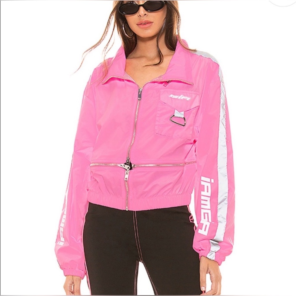 I Am Gia neon pink Neptune reflective jacket